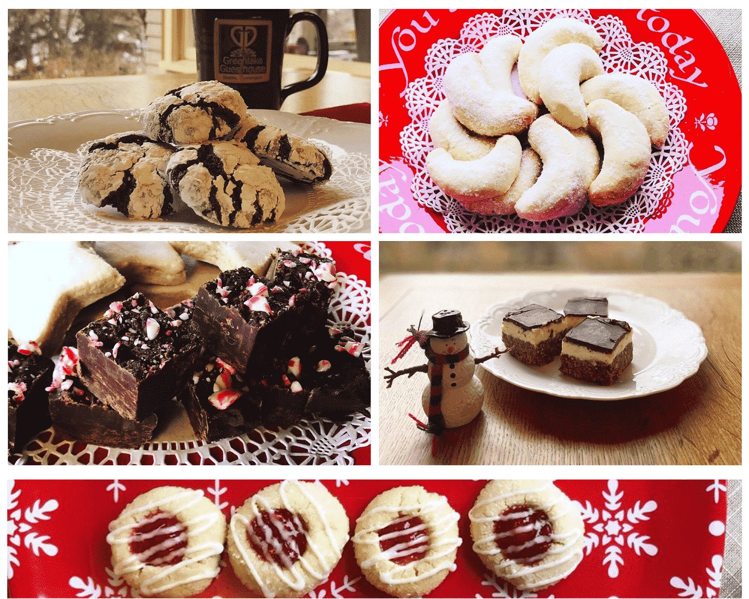 a collage of delicious christmas cookies